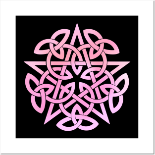 Pentagram. Celtic knot Posters and Art